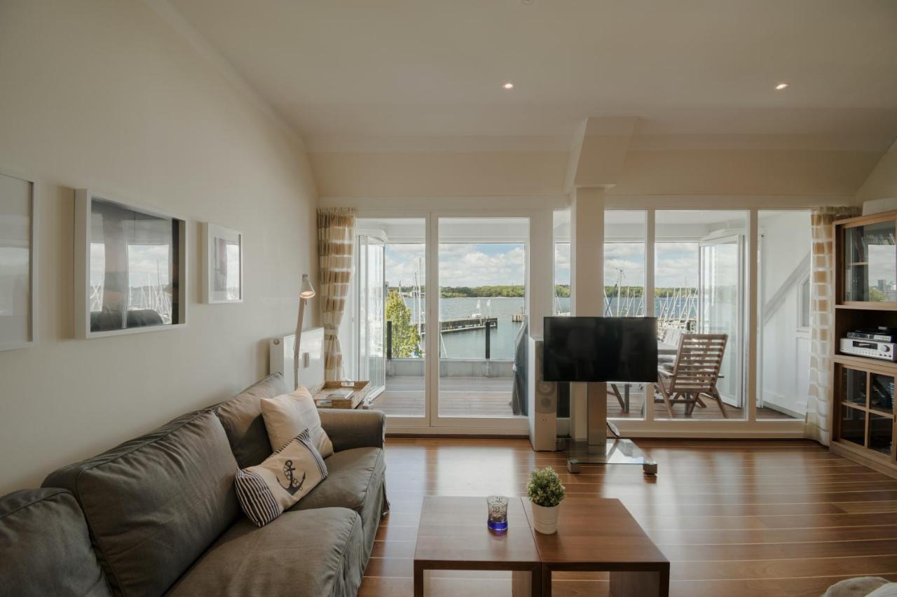 Fewo1846 - Baltic Lodge - Komfortable Maisonettewohnung Mit 3 Schlafzimmern, Balkon Und Blick Auf Die Marina Sonwik Flensburg Ngoại thất bức ảnh